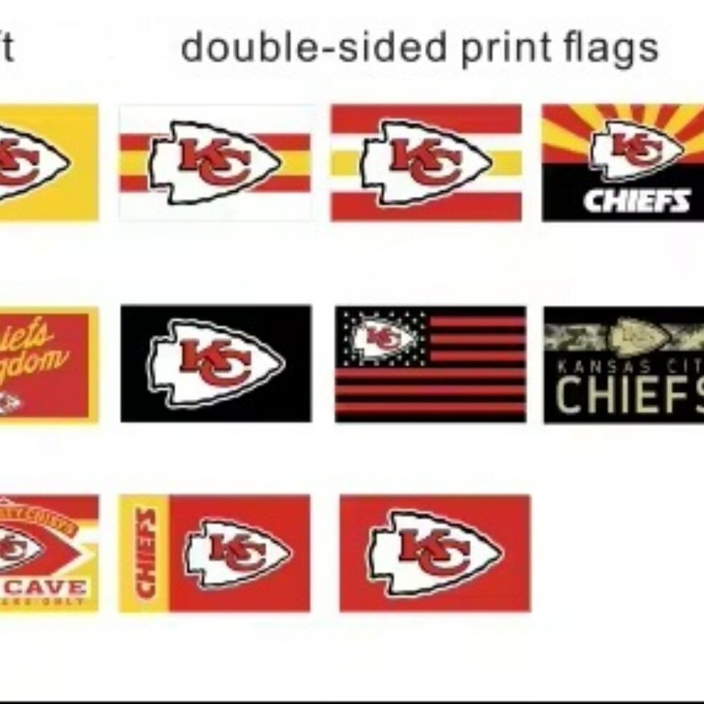 KANSAS CITY CHIEFS FLAGS  3' X 5'